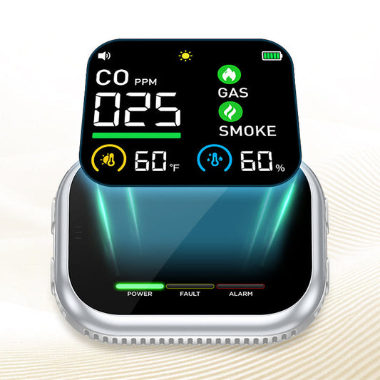 ❄️Promotion estivale : 50 % de réduction !🏠Détecteur multigaz avec écran LCD – Détecteur de CO, de gaz et de fumée avec affichage de la température, de l'humidité et de l'autonomie de la batterie