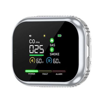 ❄️Zomerfresh 50% Korting!🏠Multigas Alarm met LCD Display – CO-, Gas- en Rookmelder met Temperatuur, Luchtvochtigheid en Batterijback-up