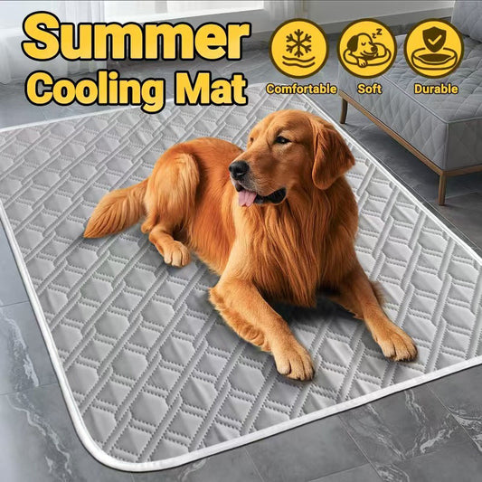 📢Offrez la fraîcheur à vos boules de poils avec notre tapis léger et ultra-facile à nettoyer ! 🐶❄️🐱