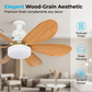 Ventilateur de plafond intelligent 2 en 1 avec éclairage