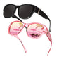 🏖️ Soldes d'été ☀️Grandes lunettes de soleil à porter par-dessus des lunettes de vue pour femmes💐