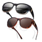 🏖️ Soldes d'été ☀️Grandes lunettes de soleil à porter par-dessus des lunettes de vue pour femmes💐