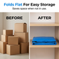 📦🧳Sac de rangement et de déménagement pliable – Poignées robustes et fermeture éclair – Se plie à plat, idéal pour les déménagements, les voyages ou le rangement de placard – Réutilisable et facile à nettoyer 🏠
