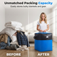 📦🧳Sac de rangement et de déménagement pliable – Poignées robustes et fermeture éclair – Se plie à plat, idéal pour les déménagements, les voyages ou le rangement de placard – Réutilisable et facile à nettoyer 🏠