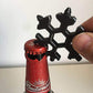 🔧❄️ Chiave multifunzione a forma di fiocco di neve con giroscopio da dito 🌀✨