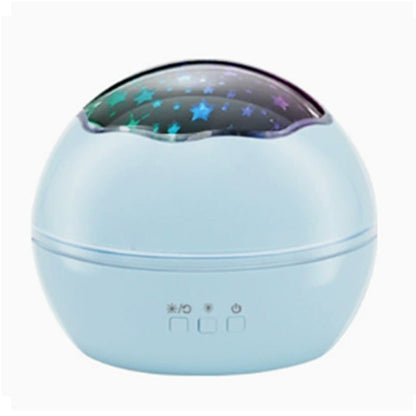 Veilleuse projecteur d'étoiles rotative 2 en 1