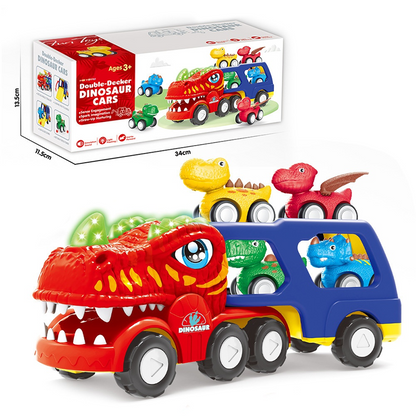 🦕🚛Camion de transport de dinosaures à deux étages (jouet)
