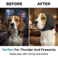 🐶 Protection auditive à réduction de bruit pour animaux de compagnie – Réduit l'anxiété lors des orages et des feux d'artifice ✨