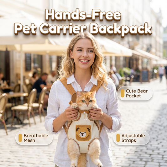 🐾 Sac à dos de transport respirant pour animaux de compagnie – Empiècements en filet et bretelles rembourrées – Aéré, idéal pour les petits chiens ou les chats – Confortable pour les voyages ou les promenades quotidiennes 🐶✨