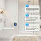 🧹🔥 PROMO -50% ! Brosse WC Jetable Sans Contact – Têtes Pré-Chargées Nettoyant Hygiénique, Éjection Bouton Zéro Germes, Support Mural Ventilé Magnétique Auto-Ouverture · Blanc & Gris ✨