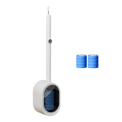 🧹🔥 PROMO -50% ! Brosse WC Jetable Sans Contact – Têtes Pré-Chargées Nettoyant Hygiénique, Éjection Bouton Zéro Germes, Support Mural Ventilé Magnétique Auto-Ouverture · Blanc & Gris ✨