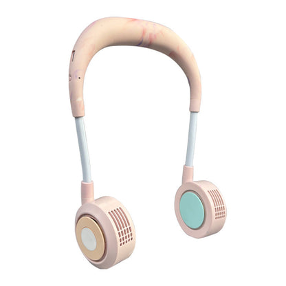 Ventilateur de cou portable et léger mains libres！Les animaux de compagnie peuvent aussi l'utiliser !