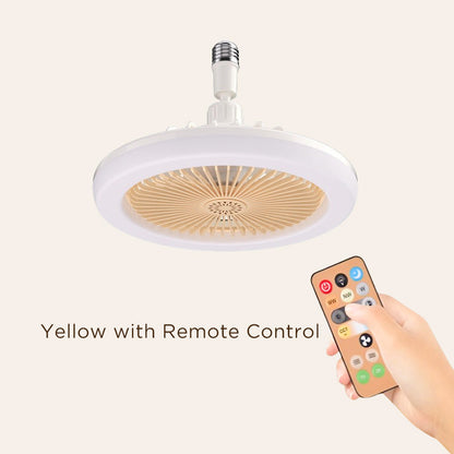 Ventilateur de plafond avec fonction d'aromathérapie et télécommande.