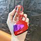Porte-clés mini casque de moto fantaisie