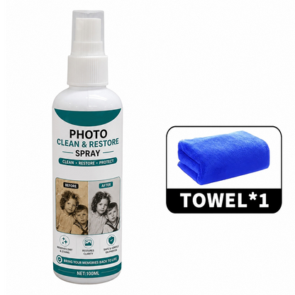 Spray nettoyant et restaurateur pour photos