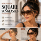 ✨ Nouvelles lunettes de soleil Fashion Square pour femmes : luxe discret, protection UV, monture oversize, polyvalentes et élégantes, dans un style streetwear ! 🕶️