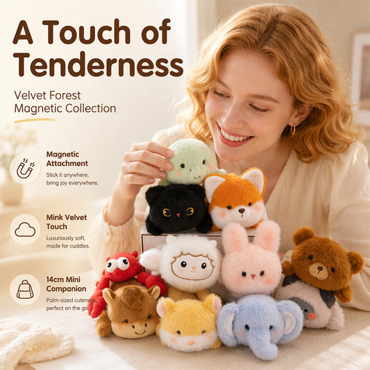 ⏳50 % de réduction pour une durée limitée⏰Adorable poupée en peluche à accrocher sur le frigo🐈‍⬛🐘🐇