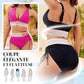 🌺Promotion 56% de réduction 👙Ensembles de bikinis à taille haute avec contrôle de l'abdomen et blocs de couleurs