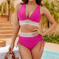 🌺Promotion 56% de réduction 👙Ensembles de bikinis à taille haute avec contrôle de l'abdomen et blocs de couleurs