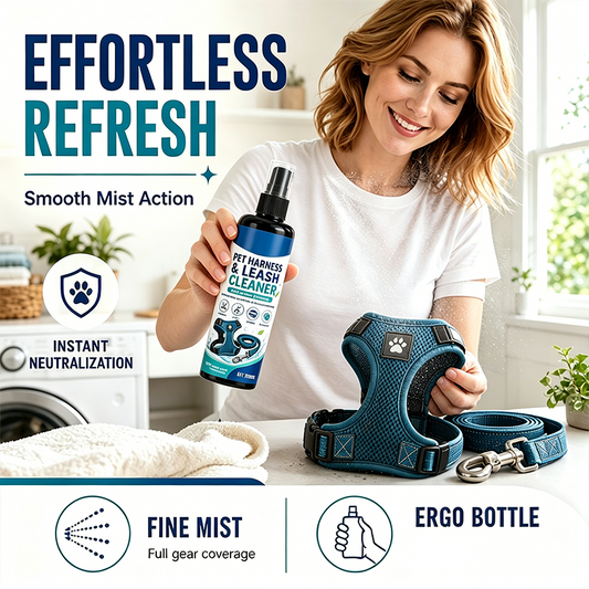🐕🧼 Spray pulente per pettorine e guinzagli per animali – rimuove sporco e cattivi odori in un attimo! ✨🐾