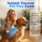 🐛 Peigne électrique aspirateur anti-puces et anti-poux pour animaux de compagnie | Sans produits chimiques, élimination immédiate des parasites, toilettage en toute sécurité pour les pelages sensibles 🐶🐱