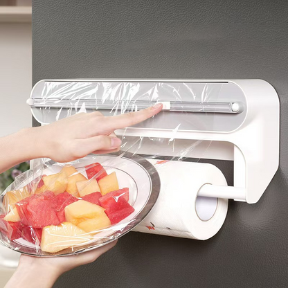 🔪🧲 2-en-1 : coupe-film magnétique avec porte-serviettes – pratique, compact et toujours à portée de main ! 🧻✨