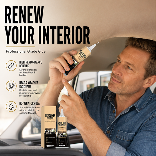 🚗🔧 50 % DE RÉDUCTION ! Colle de réparation imperméable pour le plafond de voiture – Adhésif ultra-résistant pour les plafonds et les intérieurs affaissés. Remettez en état le plafond de votre voiture – aucun outil spécial requis ! 🛡️✨