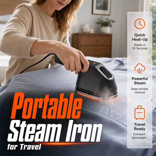 🧥 Fer à repasser à vapeur à main 3-en-1 – portable, compact et idéal pour les voyages – élimine les plis rapidement et facilement ✨🧳