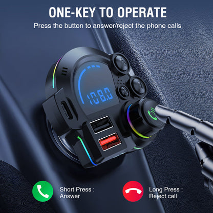 📢📢 -50 % !! ⏰ Transmetteur FM pour voiture avec double charge rapide