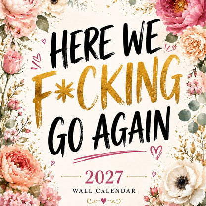 📅 PROMO FLASH 50% DE RÉDUCTION ! 😂 Calendrier Mural Sarcastique 2027 – Aquarelles Florales + Citations Pleines d’Esprit, Papier Résistant, Anti-Décoloration, 200g, Idéal Cadeau Bureau/Maison 🏆