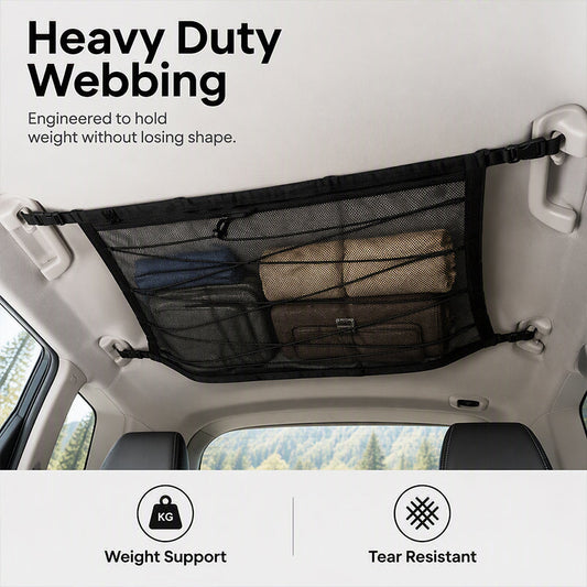 🥳 PLUS DE 50 000 EXEMPLAIRES VENDUS ! 🔥 50 % DE RÉDUCTION !  Sac de rangement pour le plafond de voiture avec boucles réglables