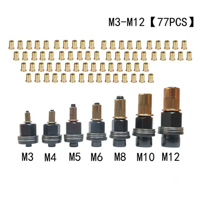 💥 50 % de réduction ! 🔧 Kit complet M3–M12 – aucune soudure nécessaire ! Réalisez des filetages solides dans du métal fin. Acier robuste, oxydé noir. Parfait pour l'auto, les meubles et le bricolage 🚗