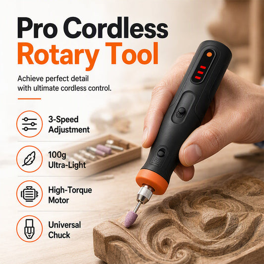 🔥Promotion exceptionnelle : 50 % de réduction🔥 Kit mini-outil rotatif sans fil – Vitesse variable, rechargeable par USB, avec accessoires, pour les petits travaux de bricolage 🛠️