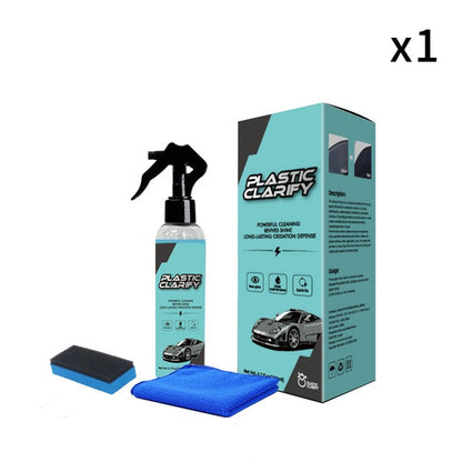 💥 50 % DE RÉDUCTION ! 🚗 Spray rafraîchissant pour plastique – pour le tableau de bord, les poignées de porte, les pneus et les sièges. Brillance intense sans graisse, pH neutre. 200 ml + chiffon + éponge ✨