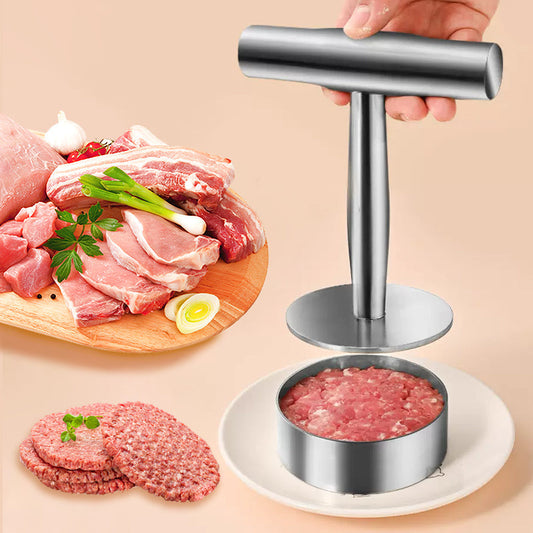 🔥50 % DE RÉDUCTION !🥩Moule à steak rond « Steak Press » | Moule à steak haché en acier inoxydable 304 de qualité alimentaire