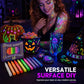50 % DE RÉDUCTION⚡PLUS DE 50 000 EXEMPLAIRES VENDUS💕Stylos tatouage phosphorescents – Sans danger, s'effacent au lavage et brillent sous la lumière noire ! ✨🇬🇧 | Parfaits pour Glastonbury, les anniversaires et bien plus encore