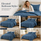 🛏️🧵 Parure de couette matelassée 3 pièces – Microfibre brossée, respirante et adaptée à toute saison
