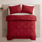 🛏️🧵 Parure de couette matelassée 3 pièces – Microfibre brossée, respirante et adaptée à toute saison