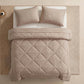 🛏️🧵 Parure de couette matelassée 3 pièces – Microfibre brossée, respirante et adaptée à toute saison