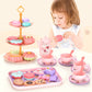 🍵🦄 Set de théière jouet pour enfant – 17 pièces, portable, jeu d’imagination, une dînette complète pour organiser des goûters magiques et développer la créativité des petits 🎀✨