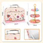 🍵🦄 Set de théière jouet pour enfant – 17 pièces, portable, jeu d’imagination, une dînette complète pour organiser des goûters magiques et développer la créativité des petits 🎀✨