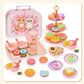 🍵🦄 Set de théière jouet pour enfant – 17 pièces, portable, jeu d’imagination, une dînette complète pour organiser des goûters magiques et développer la créativité des petits 🎀✨