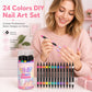 💅 50 % DE RÉDUCTION POUR UNE DURÉE LIMITÉE ! 💥 Lot de 24 stylos à nail art à double embout – Créatifs, qualité salon, faciles à utiliser soi-même ✨