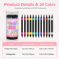 💅 50 % DE RÉDUCTION POUR UNE DURÉE LIMITÉE ! 💥 Lot de 24 stylos à nail art à double embout – Créatifs, qualité salon, faciles à utiliser soi-même ✨
