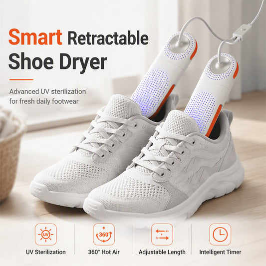 👟 50 % DE RÉDUCTION EN CE MOMENT ! 🔥 Sèche-chaussures électrique coulissant avec stérilisation par UV – design coulissant astucieux, stérilisation par UV et circulation rapide de la chaleur – parfait pour toutes les chaussures 🦶✨