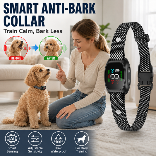 🛡️🐾 50% DE RÉDUCTION ! Collier anti-aboiement – Système intelligent anti-décalage qui filtre les autres aboiements. Étanche (IP67) et rechargeable par USB – un dressage en toute sérénité, où que vous soyez ! 💦✅