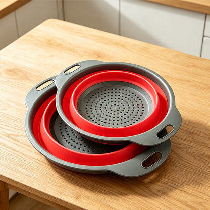⏰💥Offre à durée limitée : 50 % de réduction！✨Passoire de cuisine pliable – Panier égouttoir peu encombrant pour fruits et légumes