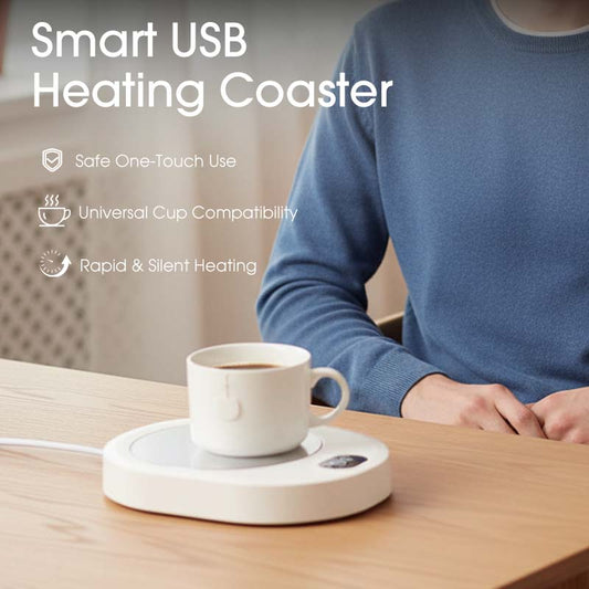 🎉🔥 Tijdelijke actie: 50% KORTING! ☕🔌 Intelligente USB-verwarmingsonderzetter houdt je drankje constant op temperatuur, verwarmt snel en stil, is geschikt voor keramiek, glas en RVS, en is compact, brandveilig en antislip. ✨
