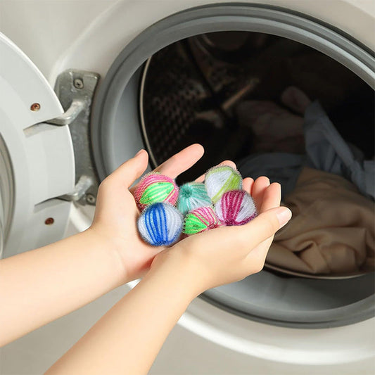 ✨Boules réutilisables pour éliminer les peluches du linge | 🧺 Boules efficaces pour attraper les poils d'animaux dans la machine à laver, éliminent les peluches et les poils des vêtements