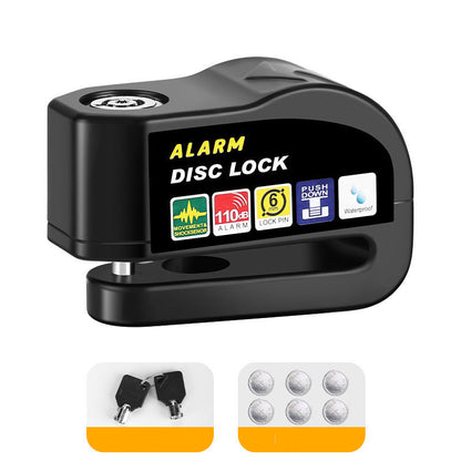 🔐La serrure d'alarme avec frein à disque la plus vendue – sirène de 110 dB, serrure à bouton-poussoir sans clé, capteur de chocs, protection anti-perçage, résistante aux intempéries